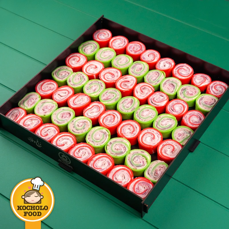 کرپ رول رنگی با تم یلدا